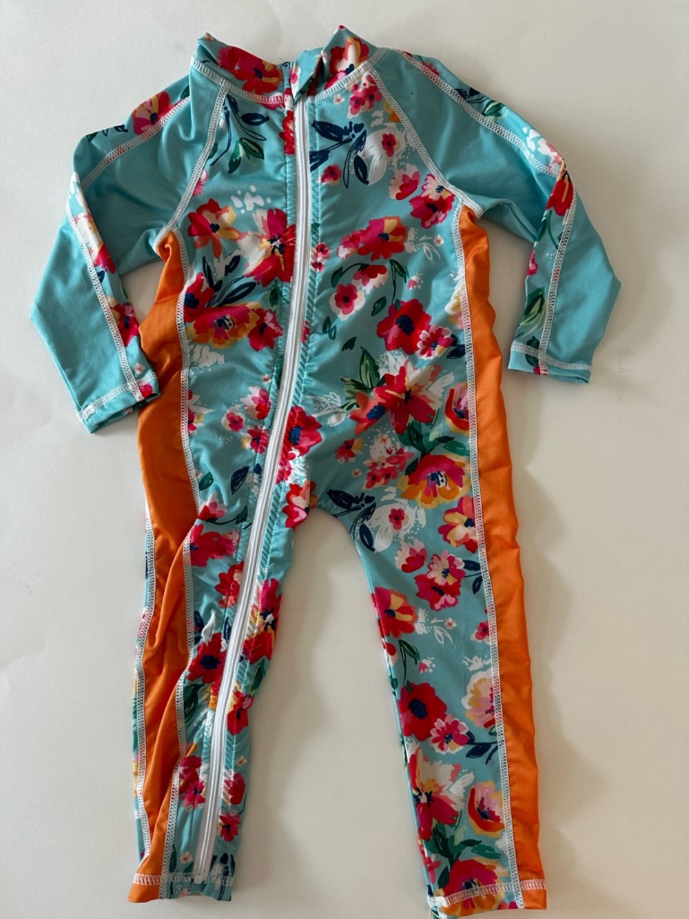Besser Bay Full Body Floral Rash Guard UPF 50, 0-6 Months, Summer Swim Beach